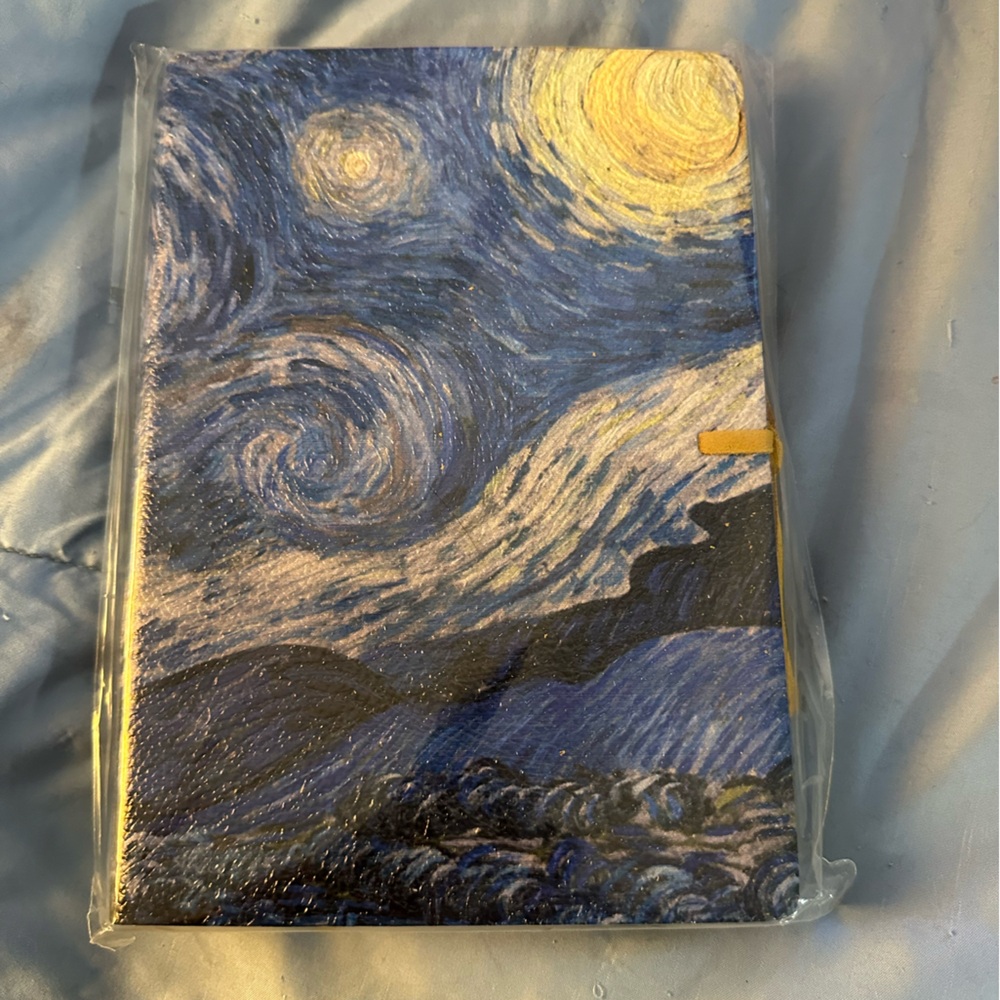 Van Gogh Starry Night Leather Journal NWT Made in Italy